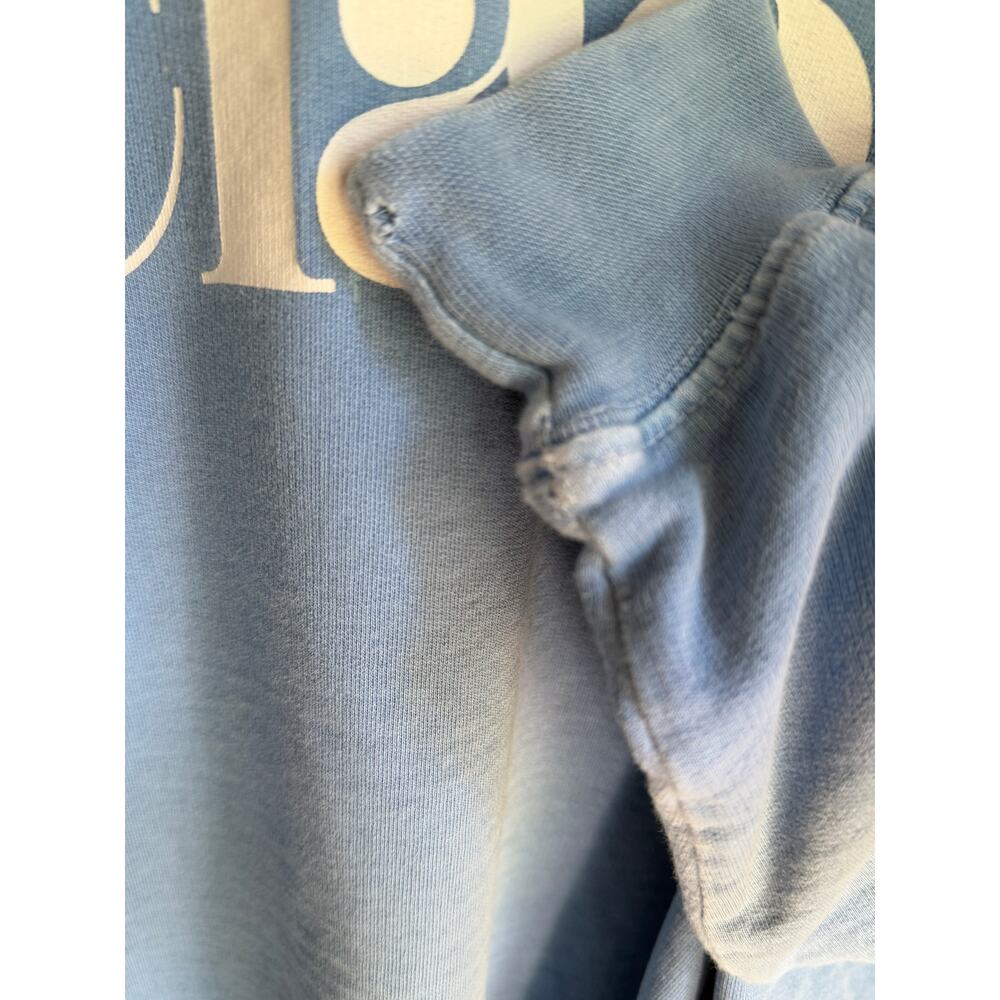 Ciao Distressed Sweatshirt | Faded Blue Beach Pullover | 100% Cotton | Small - Picture 5 of 9